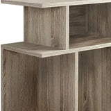 24" Deep Taupe End Table With 6 - Homeroots - Flyclothing LLC