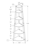 71" White Wood Corner Bookcase - Homeroots - Flyclothing LLC