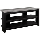 42" Black and Gray Open Shelving TV Stand - Homeroots - Flyclothing LLC