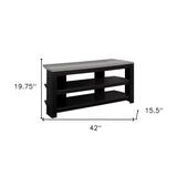 42" Black and Gray Open Shelving TV Stand - Homeroots - Flyclothing LLC
