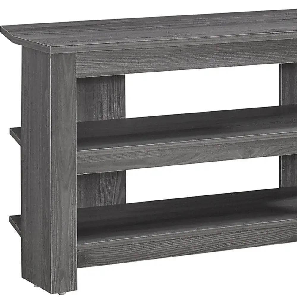 42" Ash Gray Open Shelving TV Stand - Homeroots - Flyclothing LLC
