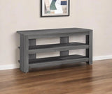 42" Ash Gray Open Shelving TV Stand - Homeroots - Flyclothing LLC