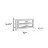 42" White Open shelving TV Stand - Homeroots - Flyclothing LLC