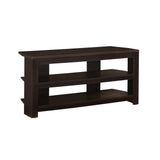42" Dark Brown Open shelving TV Stand - Homeroots - Flyclothing LLC