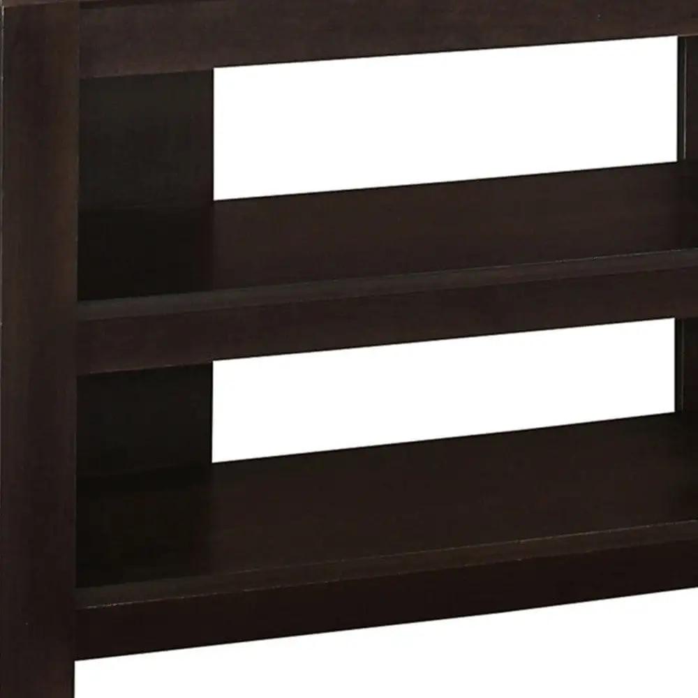 42" Dark Brown Open shelving TV Stand - Homeroots - Flyclothing LLC