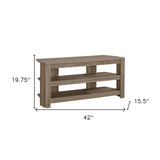 42" Brown Open Shelving TV Stand - Homeroots - Flyclothing LLC
