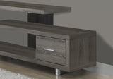 60" Deep Taupe Open Shelving Entertainment Center - Homeroots - Flyclothing LLC