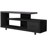 16" Black and Gray Open Shelving TV Stand - Homeroots - Flyclothing LLC