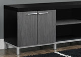 60" Black and Gray Cabinet Enclosed Storage TV Stand - Homeroots - Flyclothing LLC