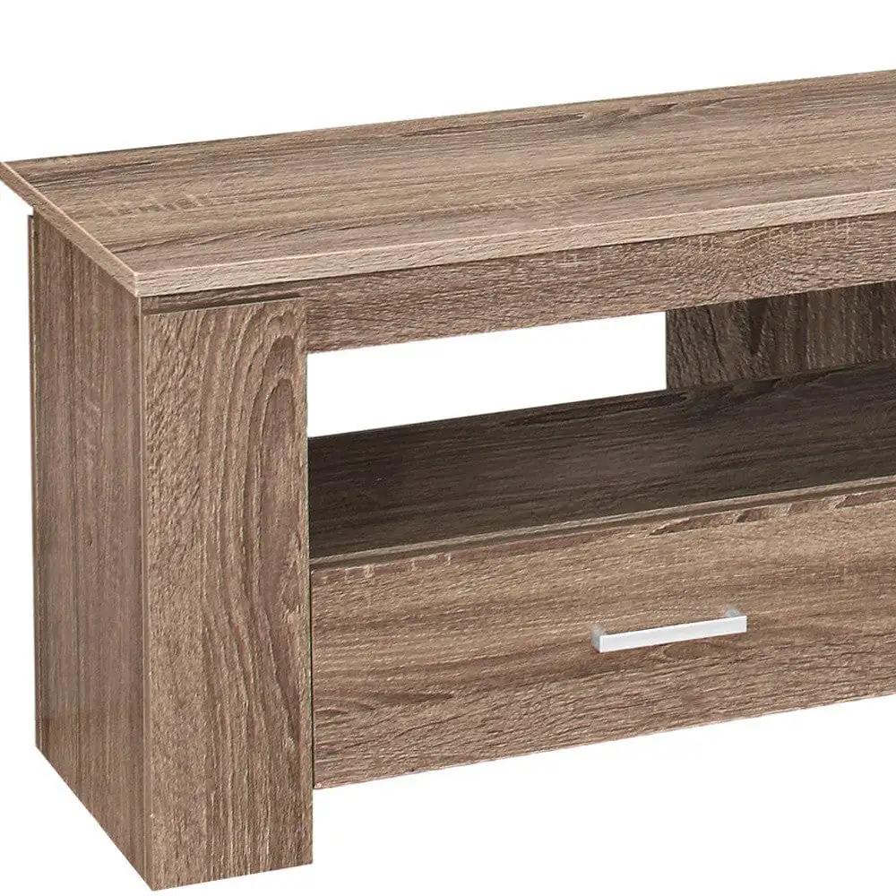 47" Deep Taupe Open Shelving TV Stand - Homeroots - Flyclothing LLC