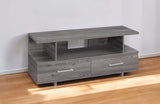 48" Gray Open Shelving Entertainment Center - Homeroots - Flyclothing LLC
