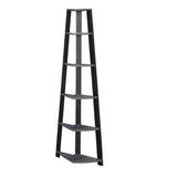 71" Grey Wood Corner Bookcase - Homeroots - Flyclothing LLC