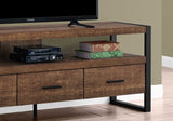 59" Brown and Black Cabinet Enclosed Storage TV Stand - Homeroots - Flyclothing LLC