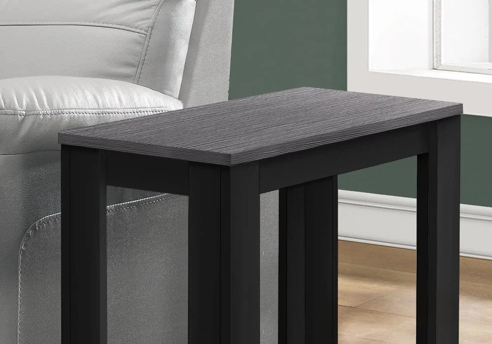 22" Black And Gray End Table With Shelf - Homeroots - Flyclothing LLC
