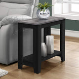 22" Black And Gray End Table With Shelf - Homeroots - Flyclothing LLC