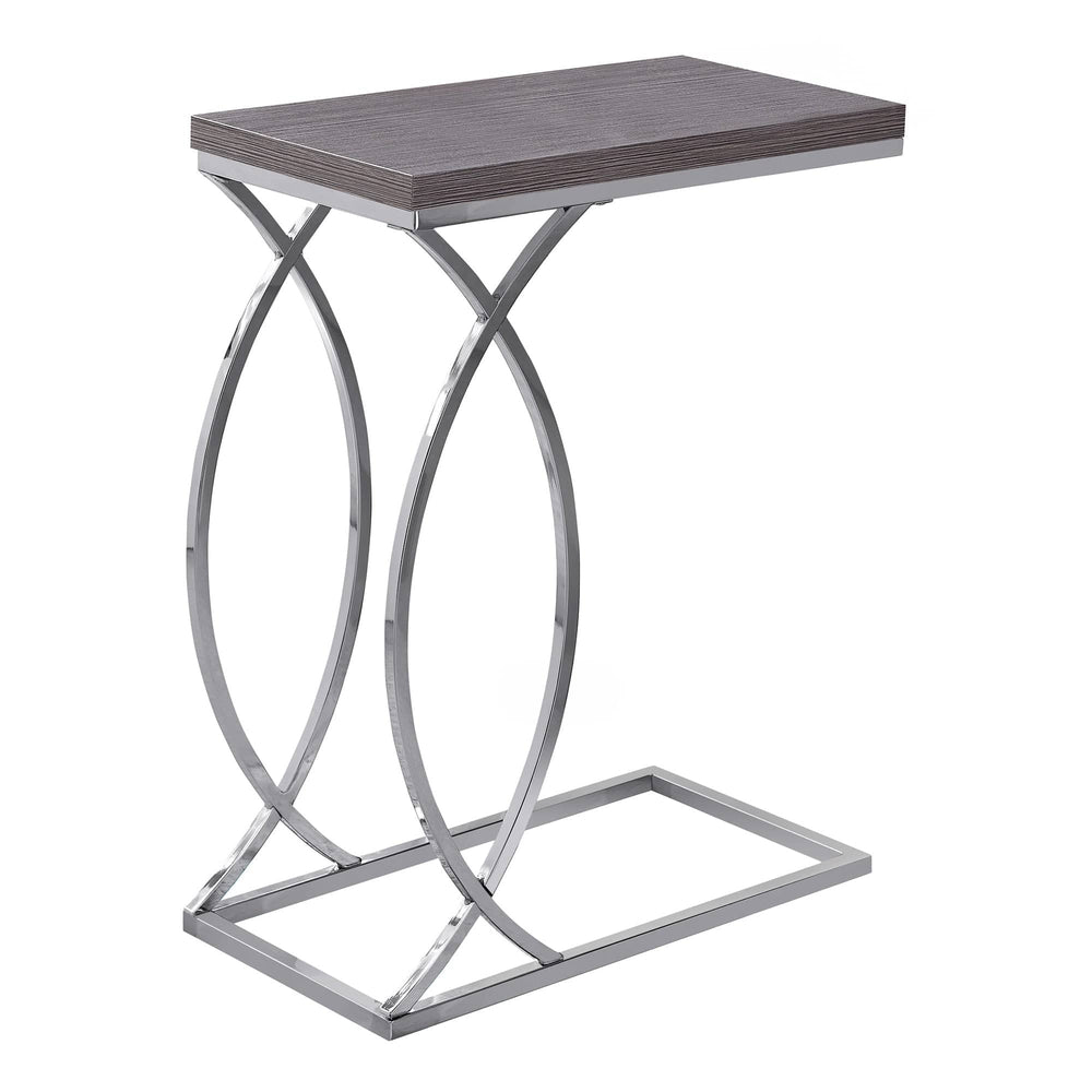 18.25" X 10.25" X 25" Grey Mdf Laminate Metal Accent Table - Homeroots - Flyclothing LLC