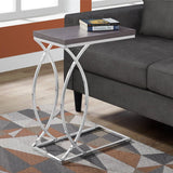 18.25" X 10.25" X 25" Grey Mdf Laminate Metal Accent Table - Homeroots - Flyclothing LLC