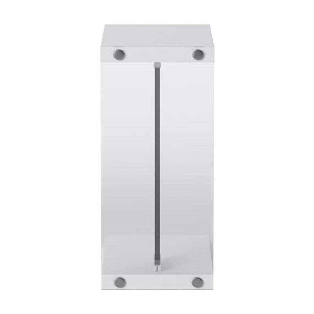 18.5" X 10.25" X 24.75" White Finish And Tempered Glass Accent Table - Homeroots - Flyclothing LLC