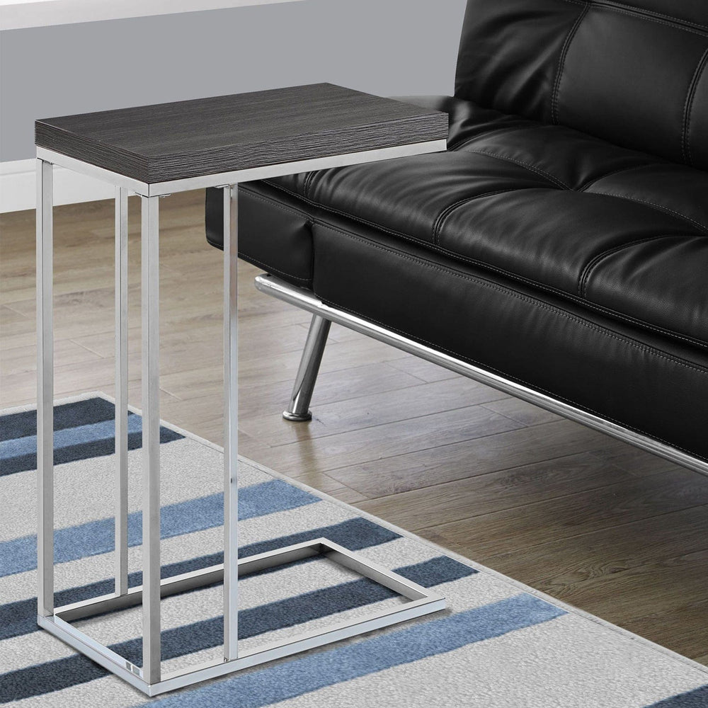 18.25" X 10.25" X 25.25" Grey Particle Board Metal Accent Table - Homeroots - Flyclothing LLC
