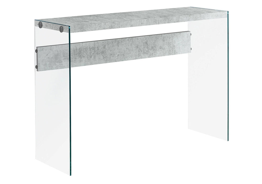 44" Gray And Clear Solid Console Table - Homeroots - Flyclothing LLC