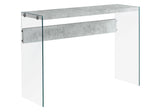 44" Gray And Clear Solid Console Table - Homeroots - Flyclothing LLC
