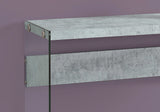 44" Gray And Clear Solid Console Table - Homeroots - Flyclothing LLC