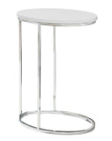 18.5" X 12" X 25" White Particle Board Metal Accent Table - Homeroots - Flyclothing LLC