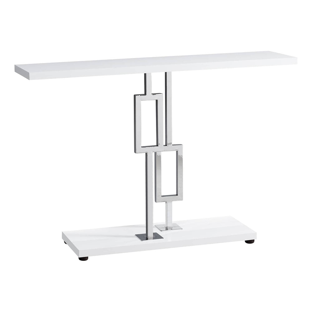 47" White Floor Shelf Console Table With Storage - Homeroots - Flyclothing LLC