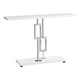 47" White Floor Shelf Console Table With Storage - Homeroots - Flyclothing LLC