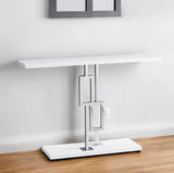 47" White Floor Shelf Console Table With Storage - Homeroots - Flyclothing LLC