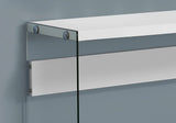 44" White and Clear Solid Console Table - Homeroots - Flyclothing LLC