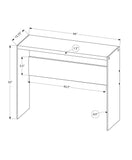 44" White and Clear Solid Console Table - Homeroots - Flyclothing LLC