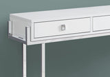 48" White and Silver Console Table And Drawers - Homeroots - Flyclothing LLC