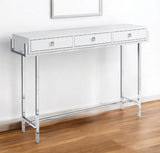 48" White and Silver Console Table And Drawers - Homeroots - Flyclothing LLC