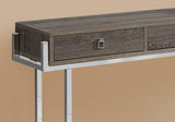 48" Taupe and Silver Console Table And Drawers - Homeroots - Flyclothing LLC