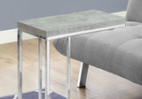 18.25" X 10.25" X 25.25" Grey Particle Board Metal Accent Table - Homeroots - Flyclothing LLC