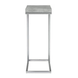 18.25" X 10.25" X 25.25" Grey Particle Board Metal Accent Table - Homeroots - Flyclothing LLC