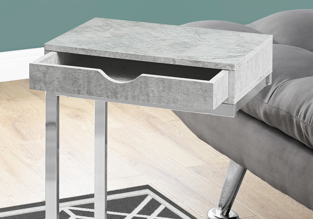 10.25" X 15.75" X 24.5" Grey Finish And Laminated Metal Accent Table - Homeroots - Flyclothing LLC