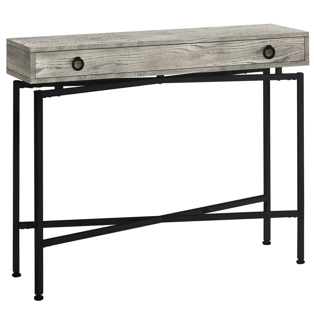 43" Gray And Black Cross Leg Console Table - Homeroots - Flyclothing LLC