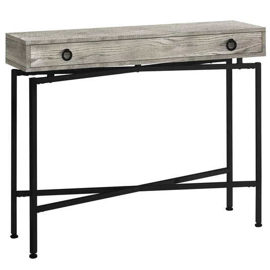 43" Gray And Black Cross Leg Console Table - Homeroots