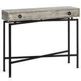 43" Gray And Black Cross Leg Console Table - Homeroots - Flyclothing LLC