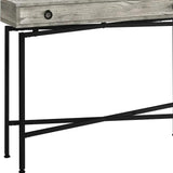 43" Gray And Black Cross Leg Console Table - Homeroots - Flyclothing LLC