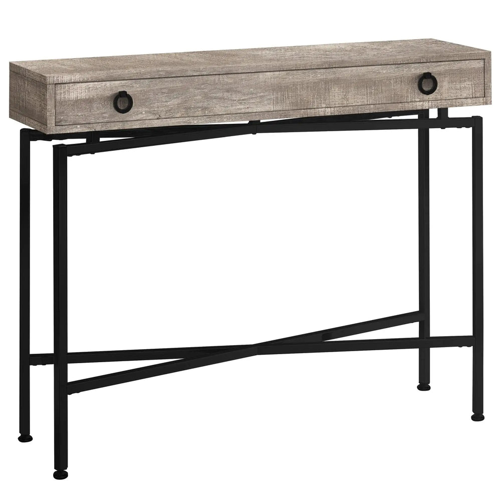 43" Taupe And Black Cross Leg Console Table - Homeroots - Flyclothing LLC