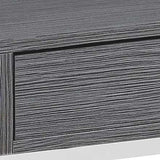 24" Silver And Gray Wood And Metal End Table With Drawer And Shelf - Homeroots