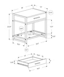 22" Black Glass And Metal End Table With Drawer And Shelf - Homeroots - Flyclothing LLC