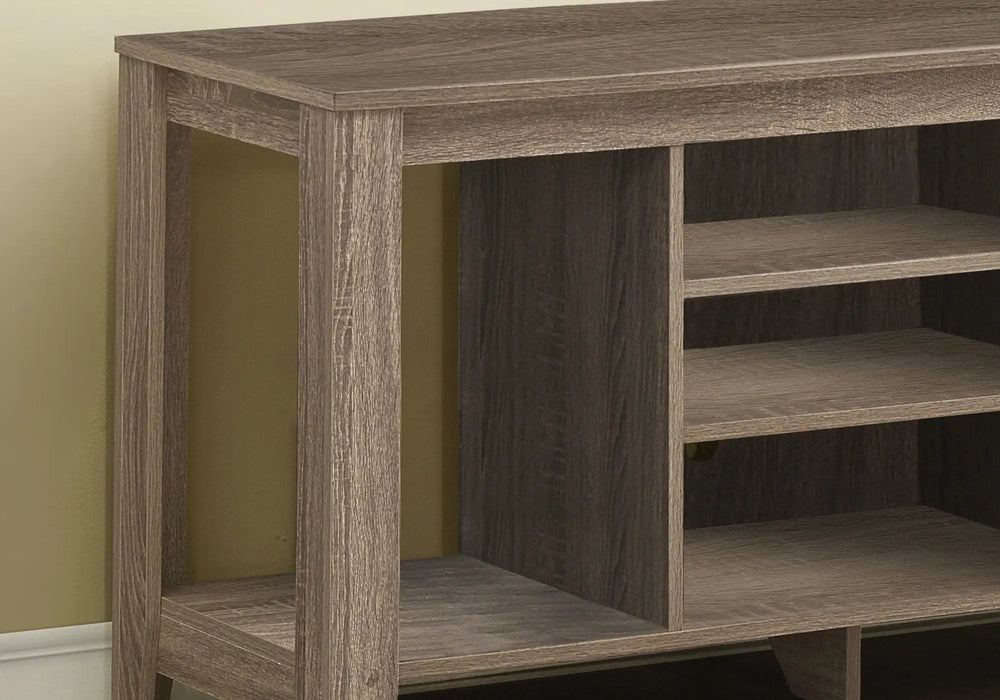 48" Deep Taupe Open Shelving TV Stand - Homeroots - Flyclothing LLC