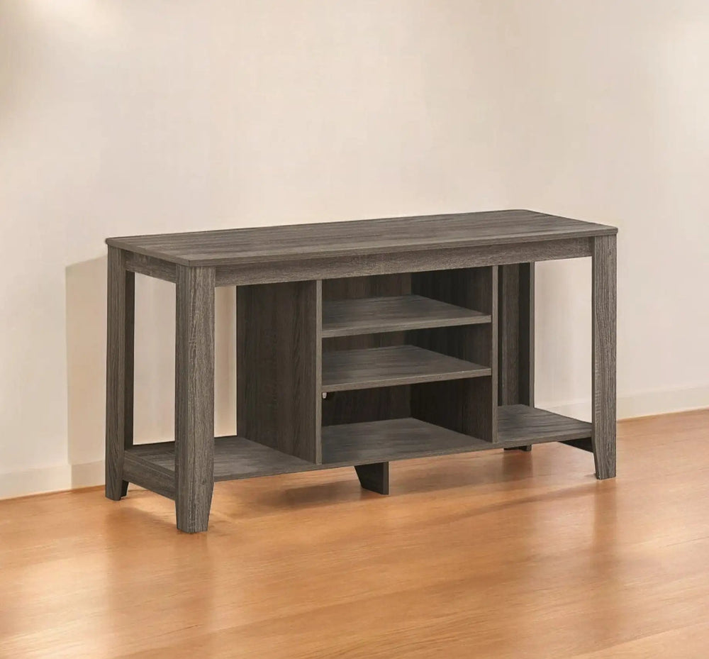 48" Deep Taupe Open Shelving TV Stand - Homeroots - Flyclothing LLC