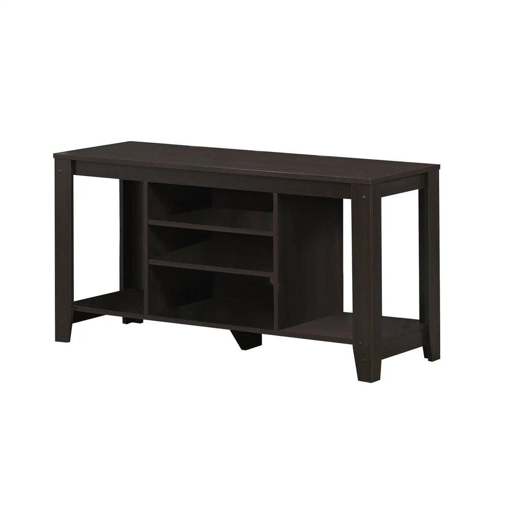 48" Dark Brown Open shelving TV Stand - Homeroots - Flyclothing LLC