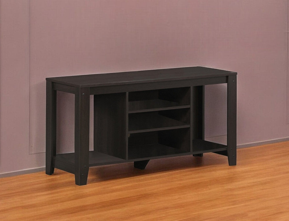 48" Dark Brown Open shelving TV Stand - Homeroots - Flyclothing LLC