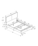 Brown Solid and Manufactured Wood Full Upholstered Faux Leather Bed Frame - Homeroots - Flyclothing LLC